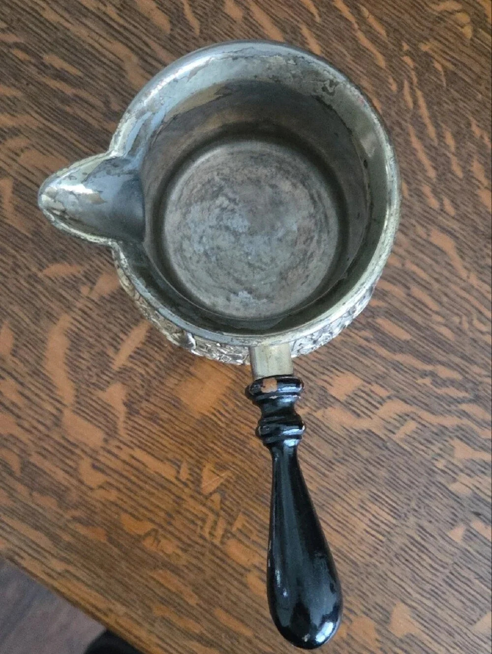 Vintage ANTIQUE SILVER PLATE ORNATE SAUCE GRAVY SERVER WITH DRIP DISH RARE